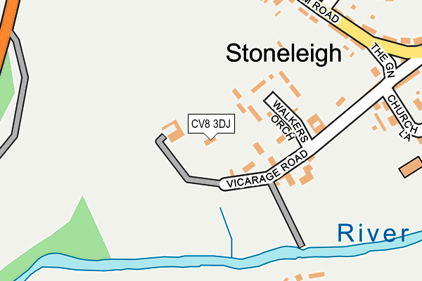 CV8 3DJ map - OS OpenMap – Local (Ordnance Survey)