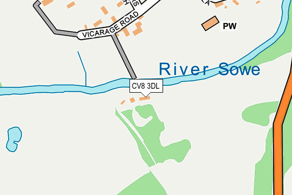 CV8 3DL map - OS OpenMap – Local (Ordnance Survey)