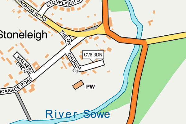 CV8 3DN map - OS OpenMap – Local (Ordnance Survey)