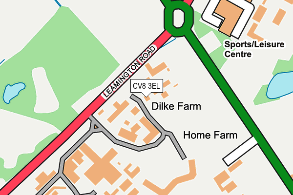 CV8 3EL map - OS OpenMap – Local (Ordnance Survey)