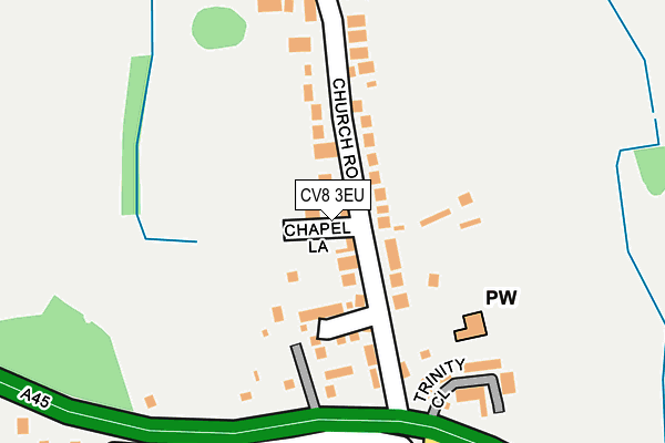 CV8 3EU map - OS OpenMap – Local (Ordnance Survey)