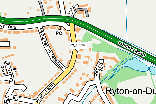 CV8 3EY map - OS OpenMap – Local (Ordnance Survey)