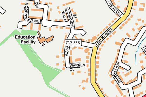 CV8 3FB map - OS OpenMap – Local (Ordnance Survey)
