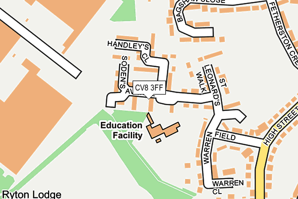 CV8 3FF map - OS OpenMap – Local (Ordnance Survey)