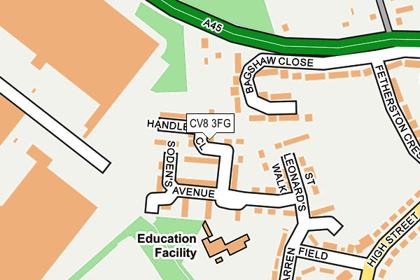 CV8 3FG map - OS OpenMap – Local (Ordnance Survey)