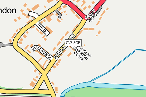 CV8 3GF map - OS OpenMap – Local (Ordnance Survey)