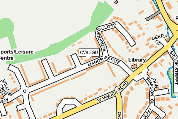 CV8 3GU map - OS OpenMap – Local (Ordnance Survey)