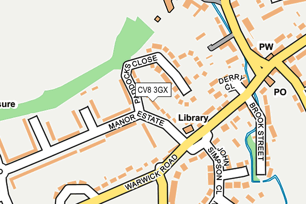 CV8 3GX map - OS OpenMap – Local (Ordnance Survey)