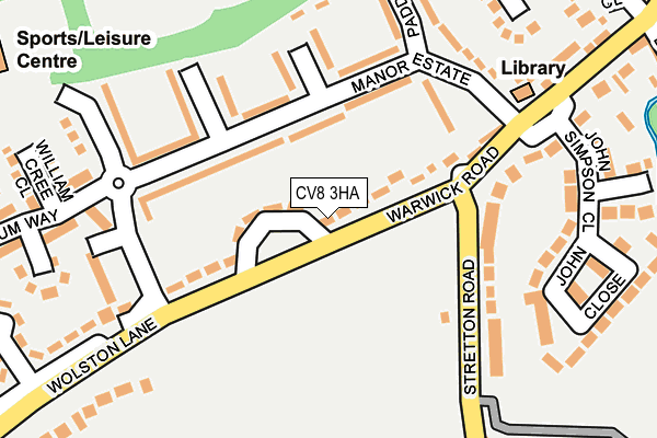 CV8 3HA map - OS OpenMap – Local (Ordnance Survey)