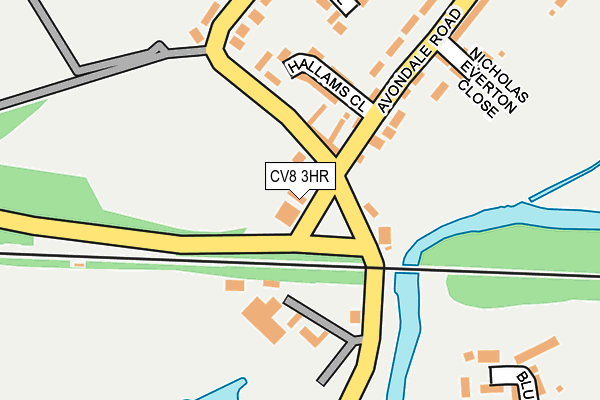 CV8 3HR map - OS OpenMap – Local (Ordnance Survey)