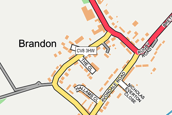 CV8 3HW map - OS OpenMap – Local (Ordnance Survey)