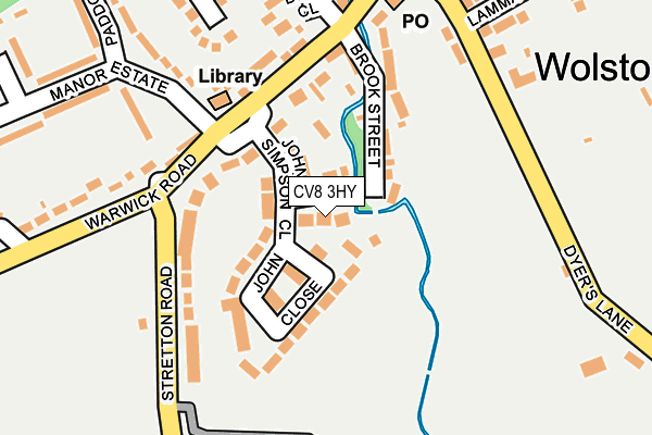 CV8 3HY map - OS OpenMap – Local (Ordnance Survey)