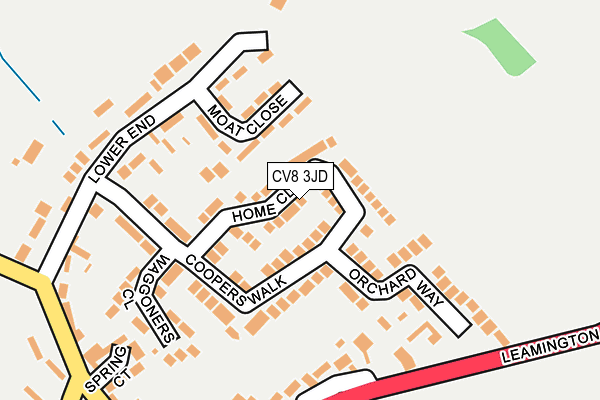 CV8 3JD map - OS OpenMap – Local (Ordnance Survey)