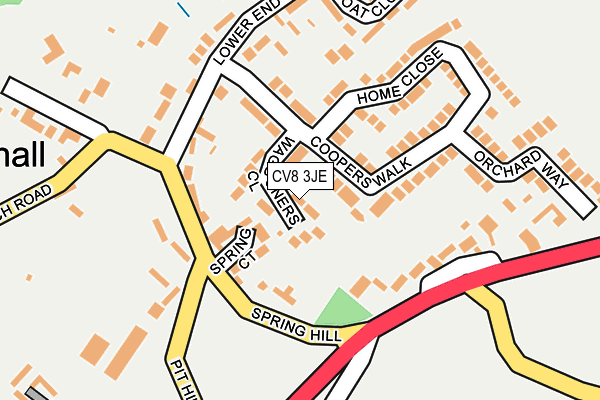 CV8 3JE map - OS OpenMap – Local (Ordnance Survey)