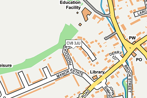 CV8 3JU map - OS OpenMap – Local (Ordnance Survey)