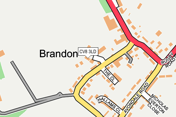 CV8 3LD map - OS OpenMap – Local (Ordnance Survey)