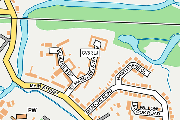 CV8 3LJ map - OS OpenMap – Local (Ordnance Survey)