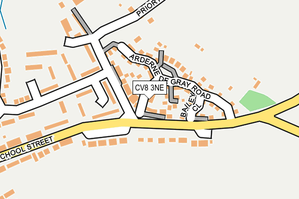 CV8 3NE map - OS OpenMap – Local (Ordnance Survey)