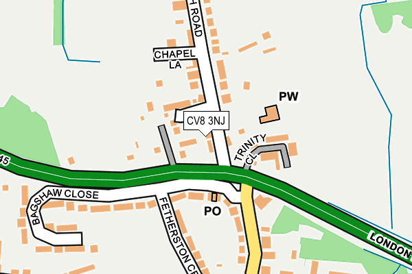 CV8 3NJ map - OS OpenMap – Local (Ordnance Survey)