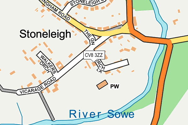 CV8 3ZZ map - OS OpenMap – Local (Ordnance Survey)