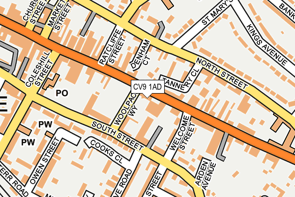 CV9 1AD map - OS OpenMap – Local (Ordnance Survey)