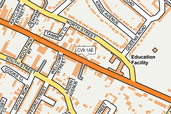 CV9 1AE map - OS OpenMap – Local (Ordnance Survey)
