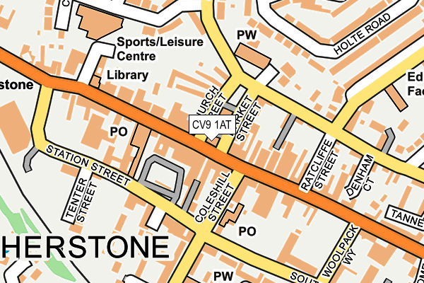 Map of ATHERSTONE NATURAL NAIL CARE LIMITED at local scale