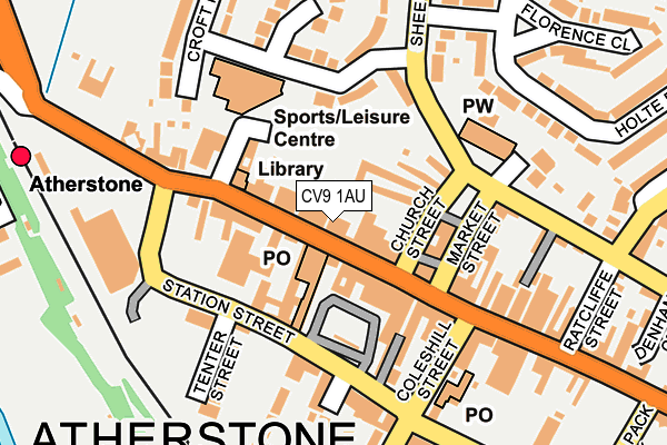 Map of POINTON (ATHERSTONE) LTD at local scale