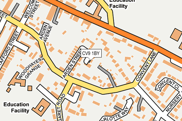 CV9 1BY map - OS OpenMap – Local (Ordnance Survey)