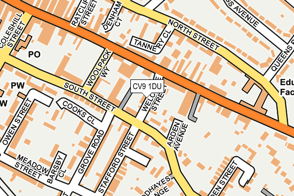 CV9 1DU map - OS OpenMap – Local (Ordnance Survey)
