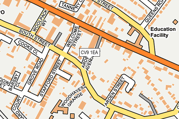 CV9 1EA map - OS OpenMap – Local (Ordnance Survey)