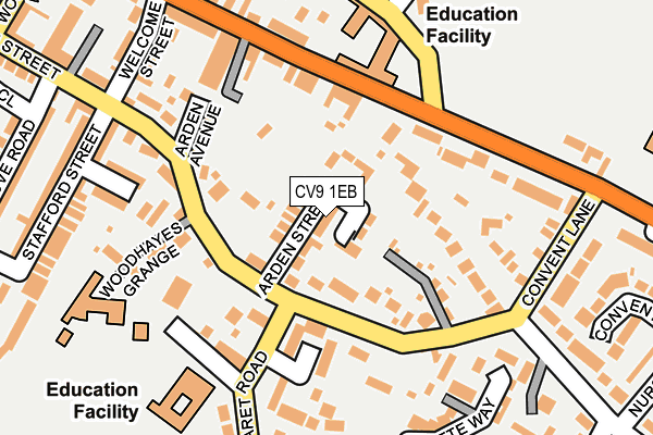 CV9 1EB map - OS OpenMap – Local (Ordnance Survey)