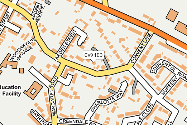 CV9 1ED map - OS OpenMap – Local (Ordnance Survey)