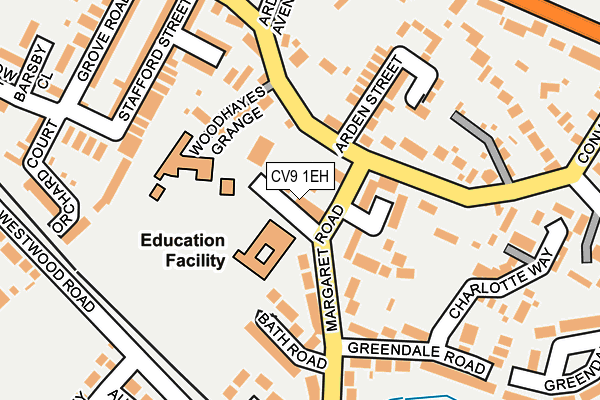 CV9 1EH map - OS OpenMap – Local (Ordnance Survey)