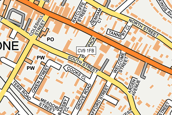 CV9 1FB map - OS OpenMap – Local (Ordnance Survey)