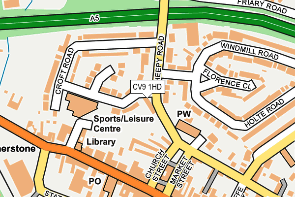 CV9 1HD map - OS OpenMap – Local (Ordnance Survey)