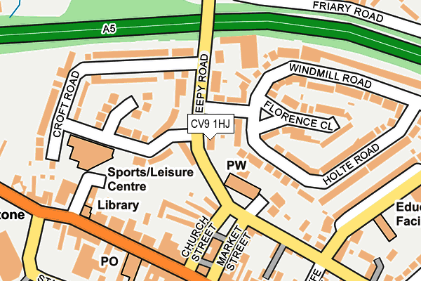 CV9 1HJ map - OS OpenMap – Local (Ordnance Survey)