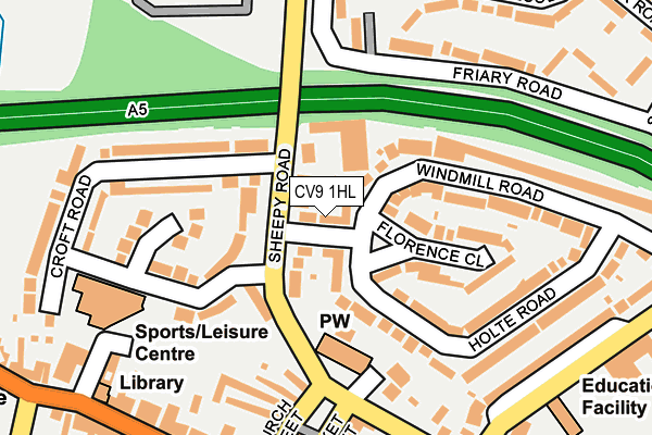 CV9 1HL map - OS OpenMap – Local (Ordnance Survey)