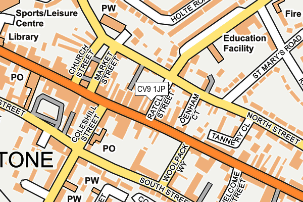 CV9 1JP map - OS OpenMap – Local (Ordnance Survey)