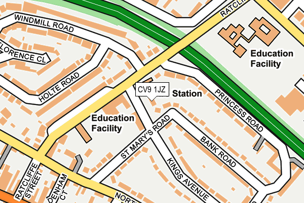 CV9 1JZ map - OS OpenMap – Local (Ordnance Survey)