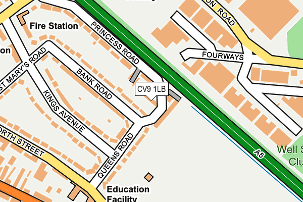 CV9 1LB map - OS OpenMap – Local (Ordnance Survey)