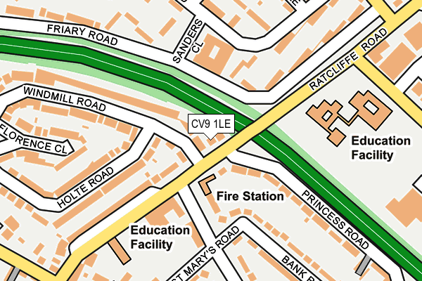 CV9 1LE map - OS OpenMap – Local (Ordnance Survey)
