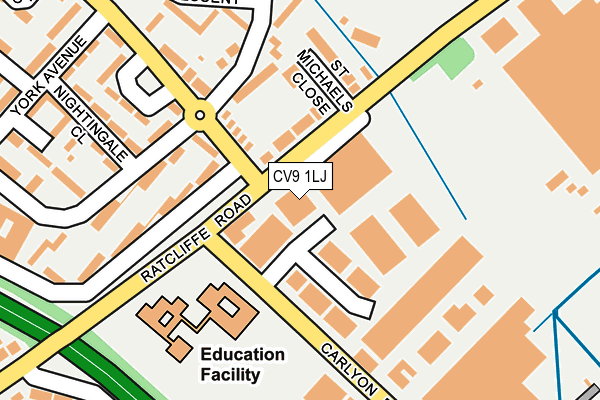 CV9 1LJ map - OS OpenMap – Local (Ordnance Survey)