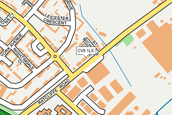 CV9 1LX map - OS OpenMap – Local (Ordnance Survey)