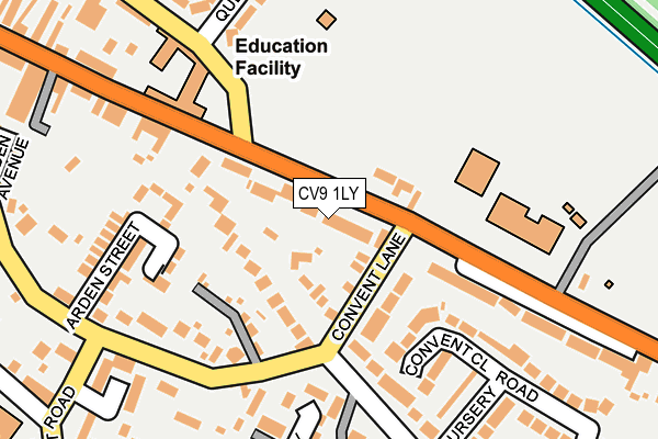 CV9 1LY map - OS OpenMap – Local (Ordnance Survey)