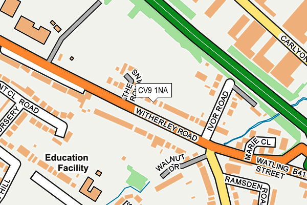 CV9 1NA map - OS OpenMap – Local (Ordnance Survey)