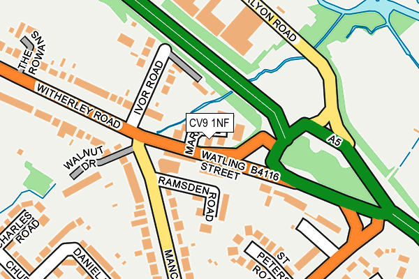 CV9 1NF map - OS OpenMap – Local (Ordnance Survey)