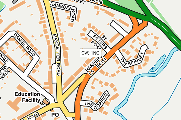 CV9 1NG map - OS OpenMap – Local (Ordnance Survey)
