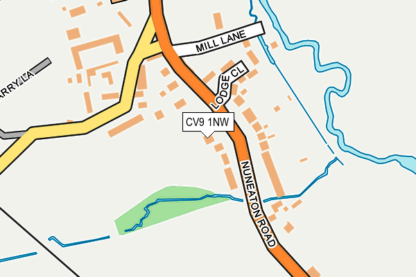 CV9 1NW map - OS OpenMap – Local (Ordnance Survey)