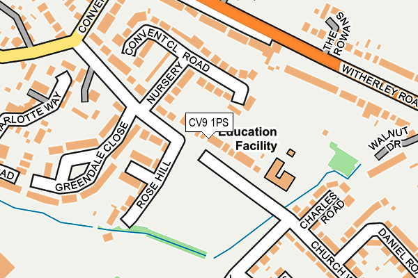 CV9 1PS map - OS OpenMap – Local (Ordnance Survey)